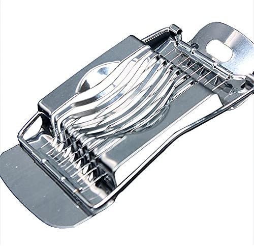 Egg Slicer Heavy Duty Metal Boiled Eggs Cutter Stainless Steel