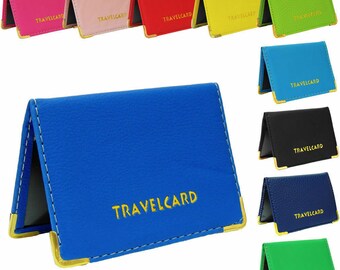 Echte Oyster Travel Card Bus Pass Rail Kartenhalter Brieftasche Cover Case UK Verkäufer