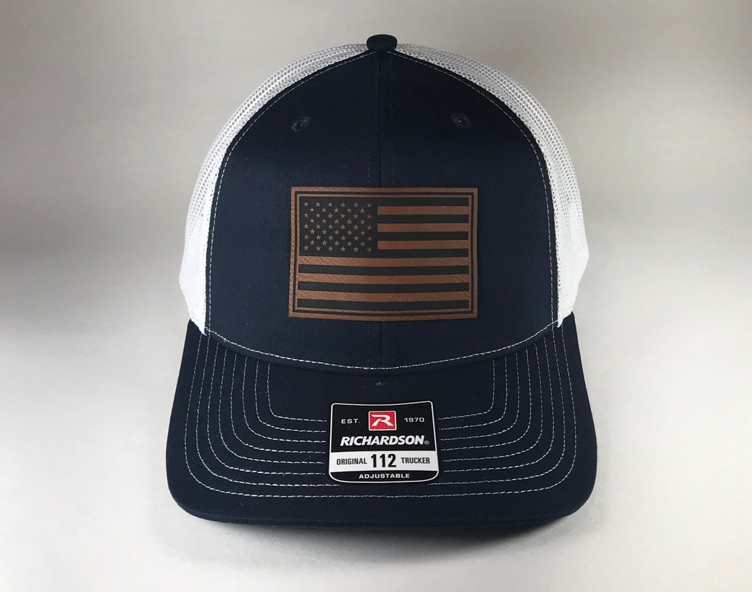 Richardson 112 American Flag Adjustable Snapback Trucker Hat - 6-Panel Mesh, Unisex 7 thumbnail image