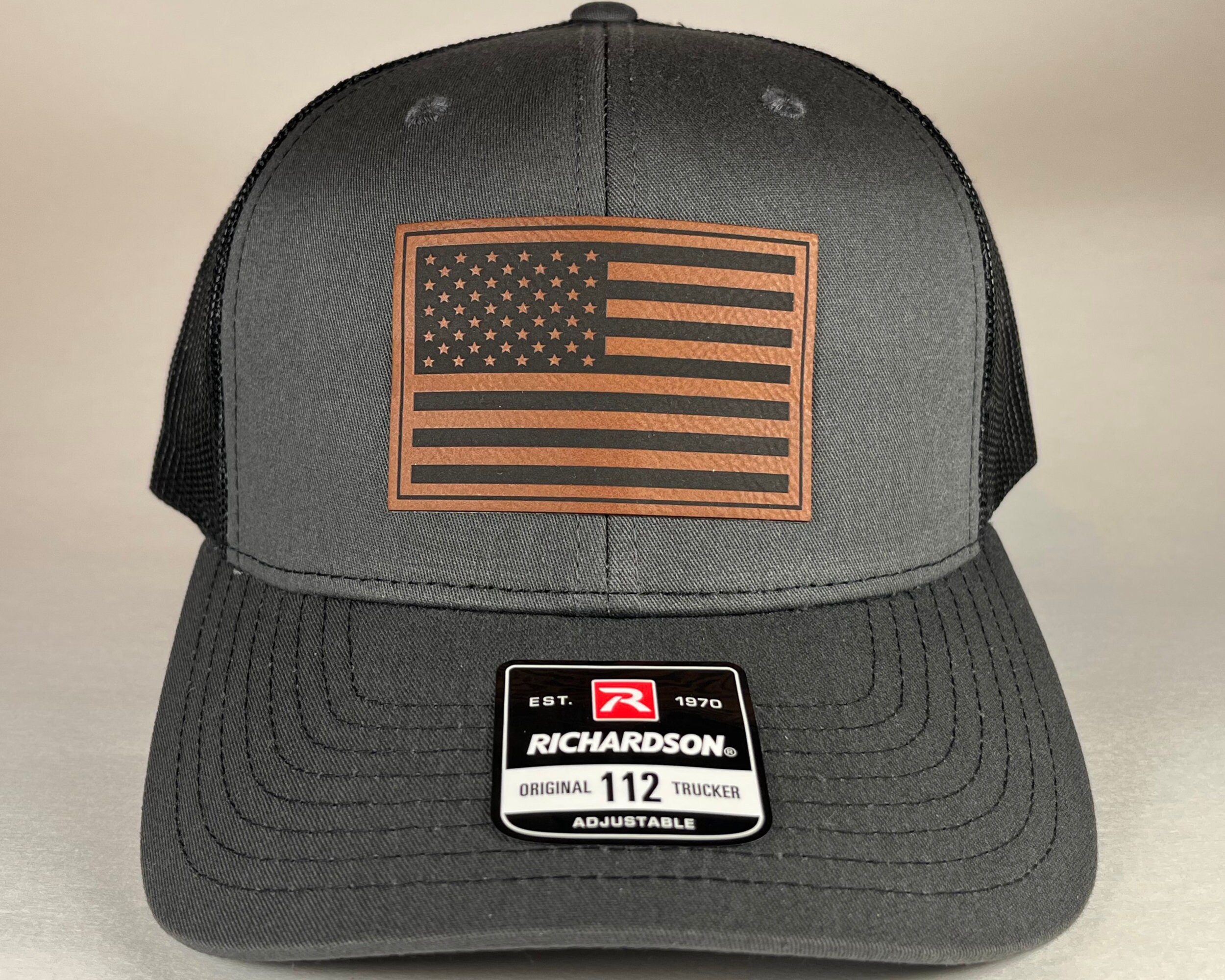 Richardson 112 American Flag Adjustable Snapback Trucker Hat - 6-Panel Mesh, Unisex 2 thumbnail image