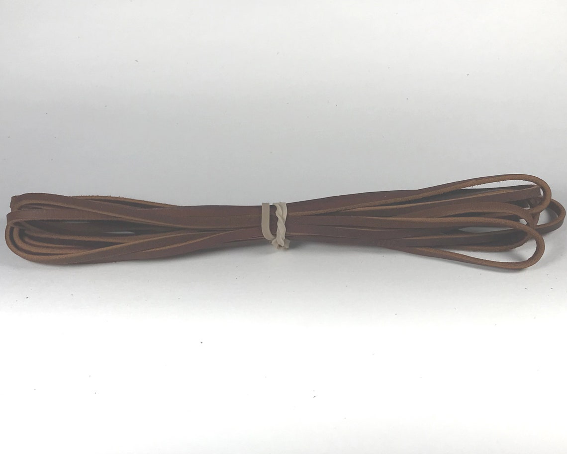 1 Pair 2 Laces 9/64 X 72 Inch Rawhide Leather Boot Lace, Boat Shoe Lace