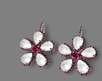 4 Paio Di Orecchini Pendenti A Forma Di Goccia Con Strass Di Cristallo E 4 Stili Gioielli In Lega Per Le Donne Platino E Oro Chiaro - Foto 3