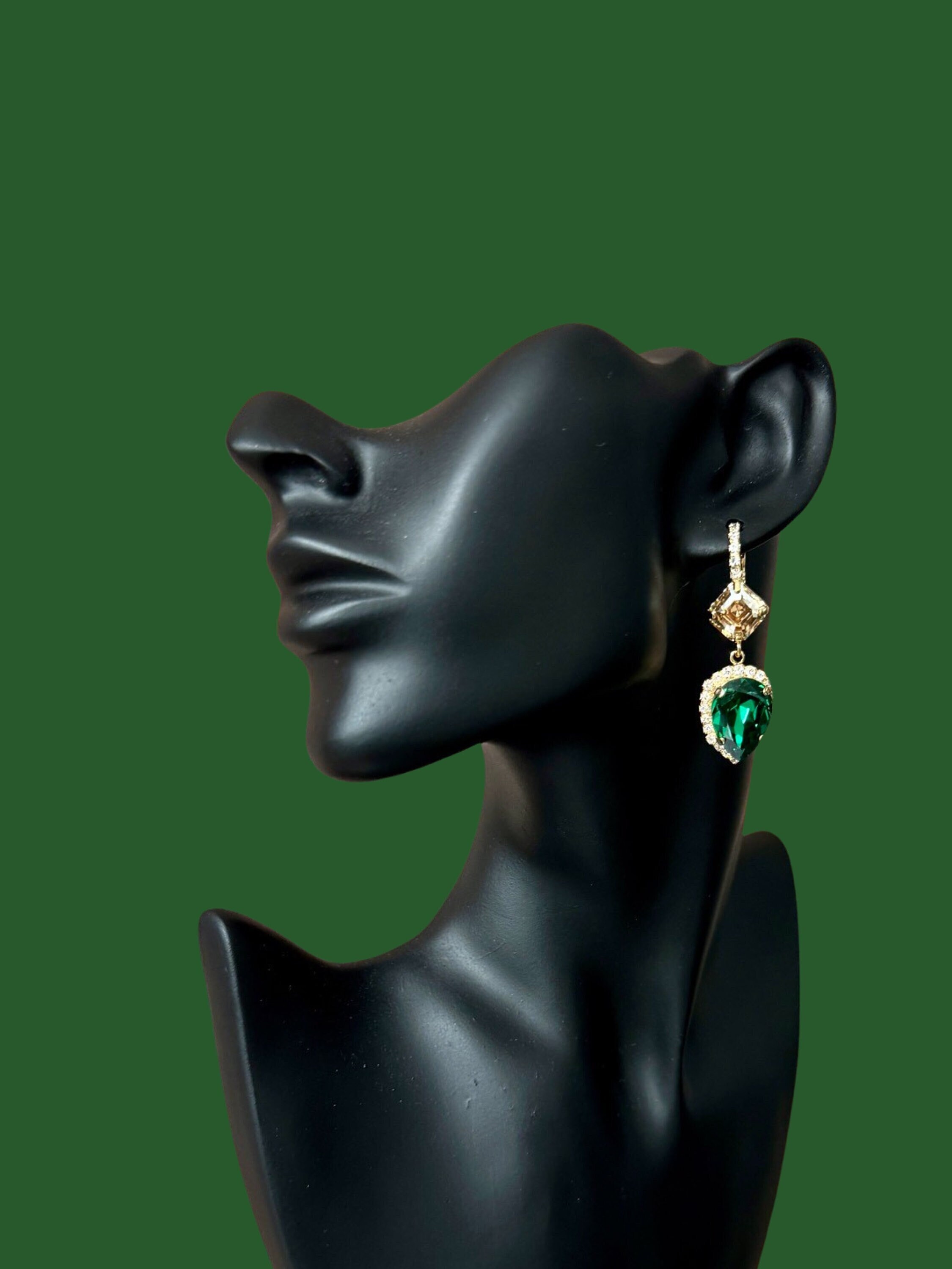 Green earrings topshop hot sale