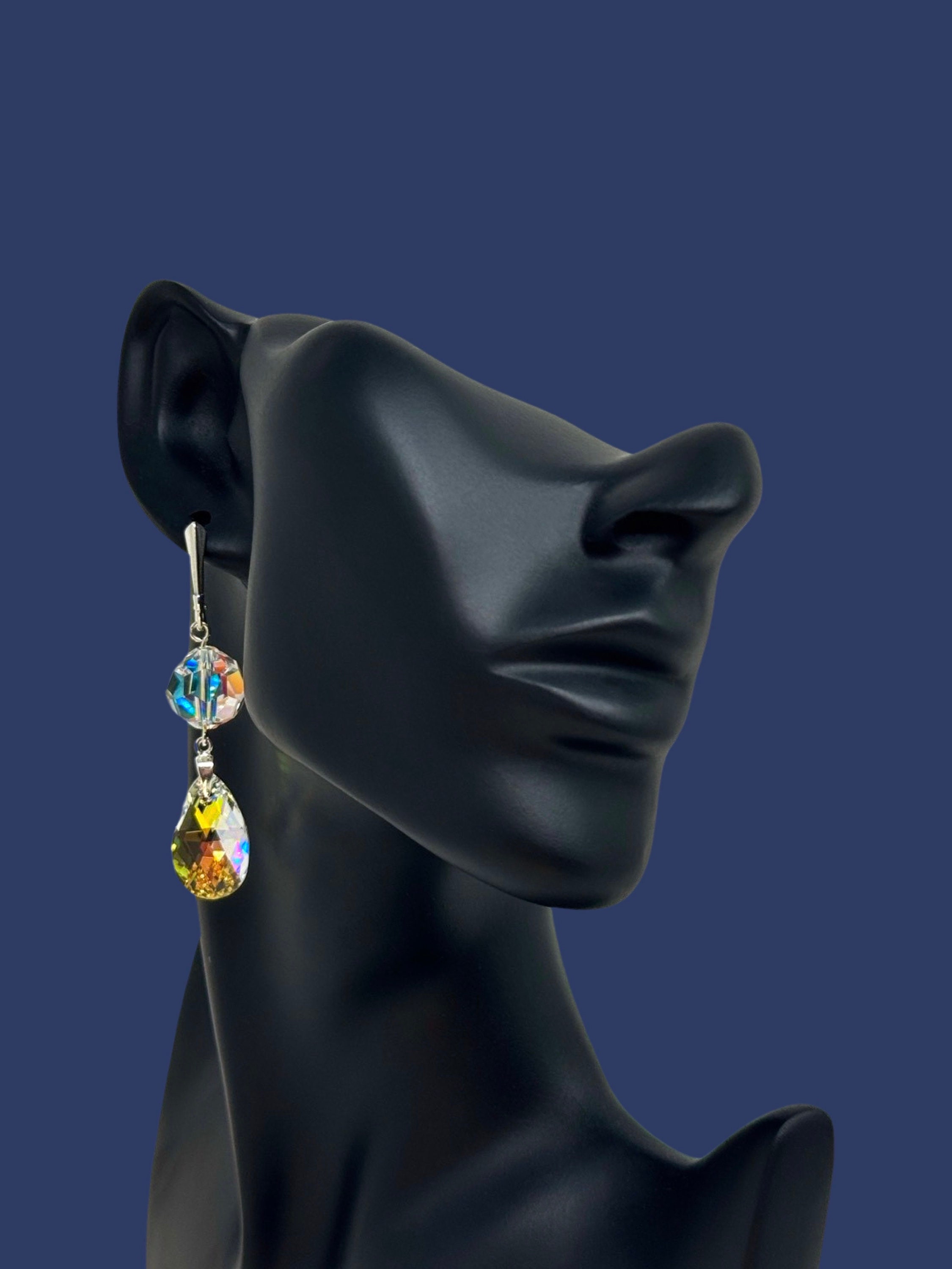 Rainbow Northern Lights Round and Pear Crystal Rhinestone