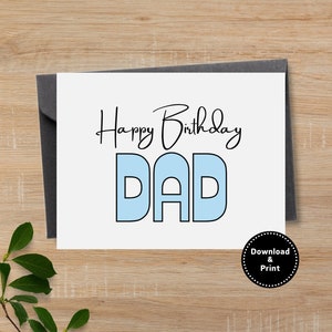 Geburtstagskarte für Papa von Tochter, Papa Geschenke, Papa Geburtstagskarte - Printable