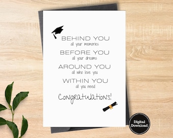 Congratulations Card for Graduate, Graduation Card, Congrats Card, Graduate Gift