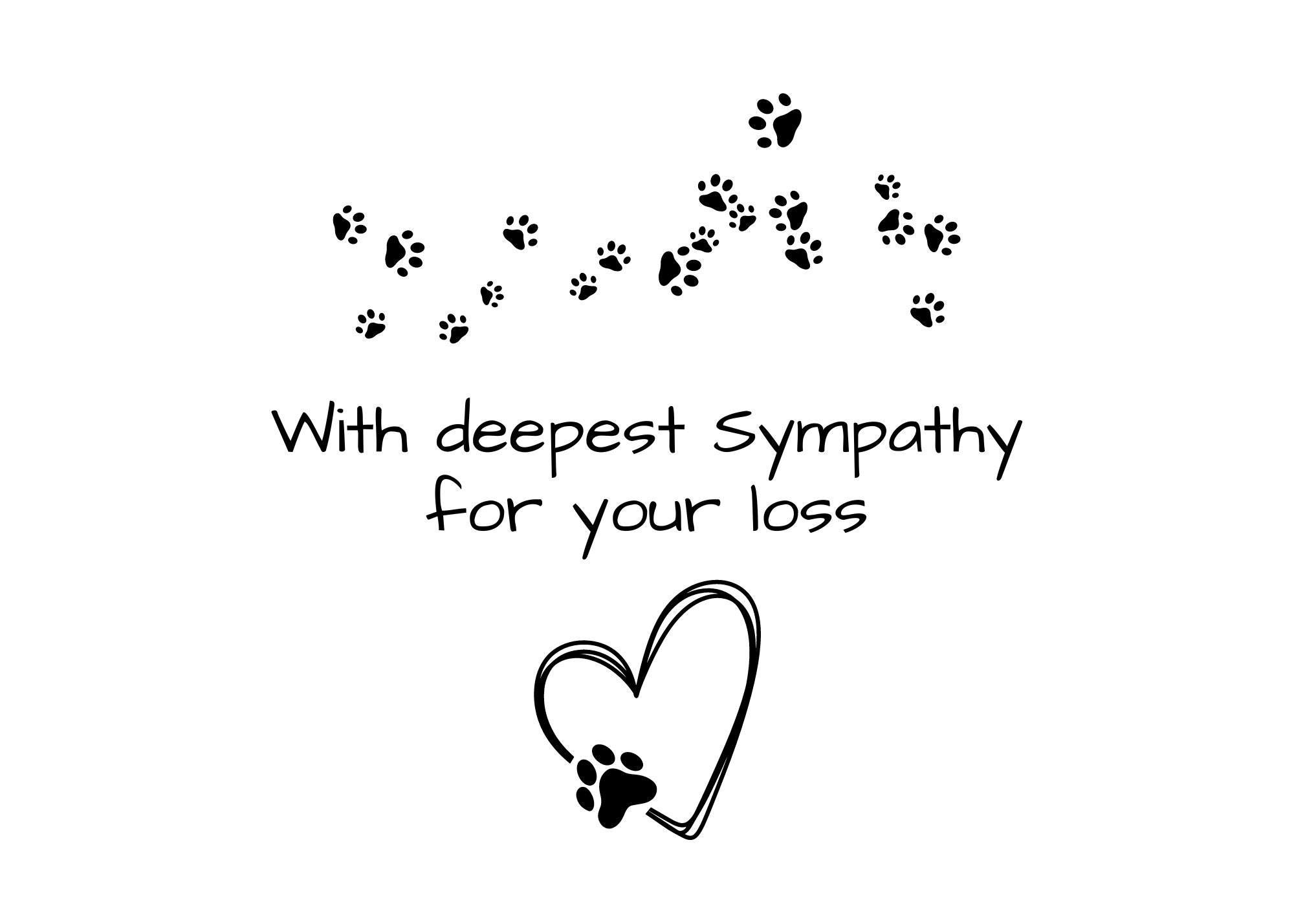 Printable Dog Sympathy Card, Cat Sympathy Card, Pet Condolence Card ...