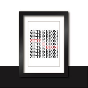 Måneskin ZITTI E BUONI Music Quote Wall Art Poster A4 ~ perfect Gift birthday present