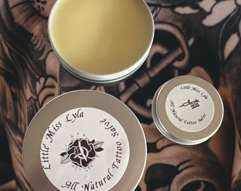 Little Miss Lyla’s All Natural Tattoo Salve | Cupaucu Butter | Helichrysum | Lavender | Shea | Tucuma | Healing and Moisturizing Slave