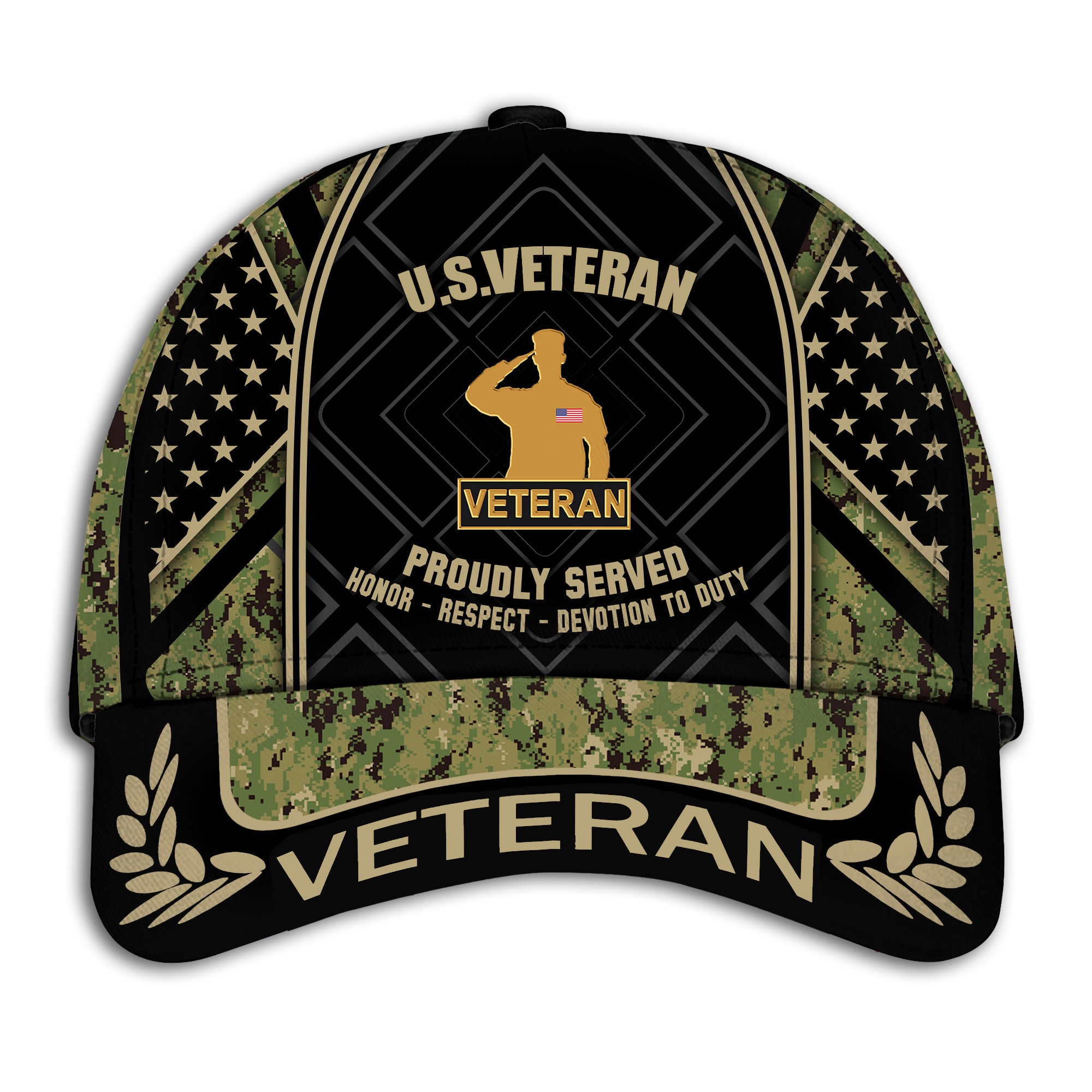 InnoBeta Veterans Day Gift – Vietnam Veteran Baseball Cap For Men (Adjustable, Washed Denim, Green) - View #11