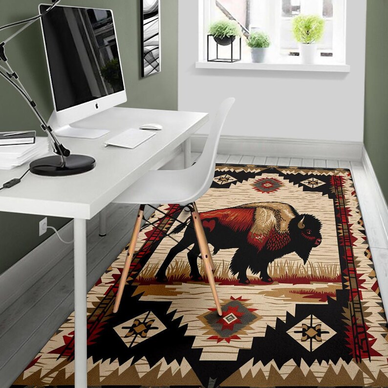 Pattern Native American Area Rug, Indigenous Area Rug, Navajo Area Rug ...