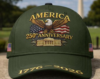 Gorra de béisbol del 250.º aniversario de Estados Unidos (1776-2026), gorra con águila y bandera patriótica, regalos del 4 de julio, regalo conmemorativo de la independencia