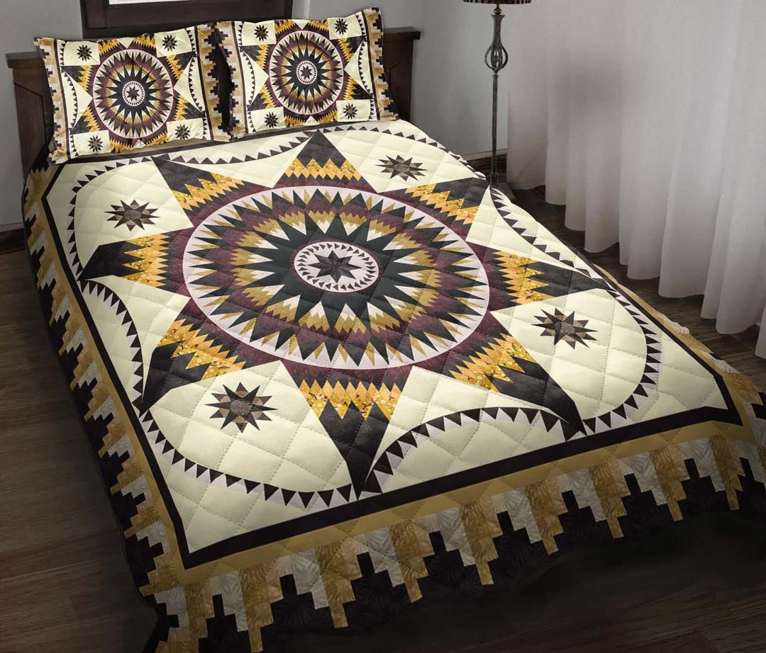 Native American Bedspread Set, Indegenous Bedding Sets, Navajo Bedding ...