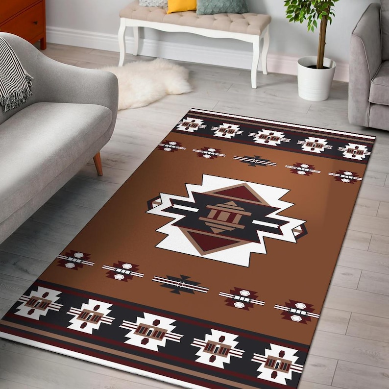 United Tribes Native American Area Rug, Indigenous Area Rug, Navajo ...