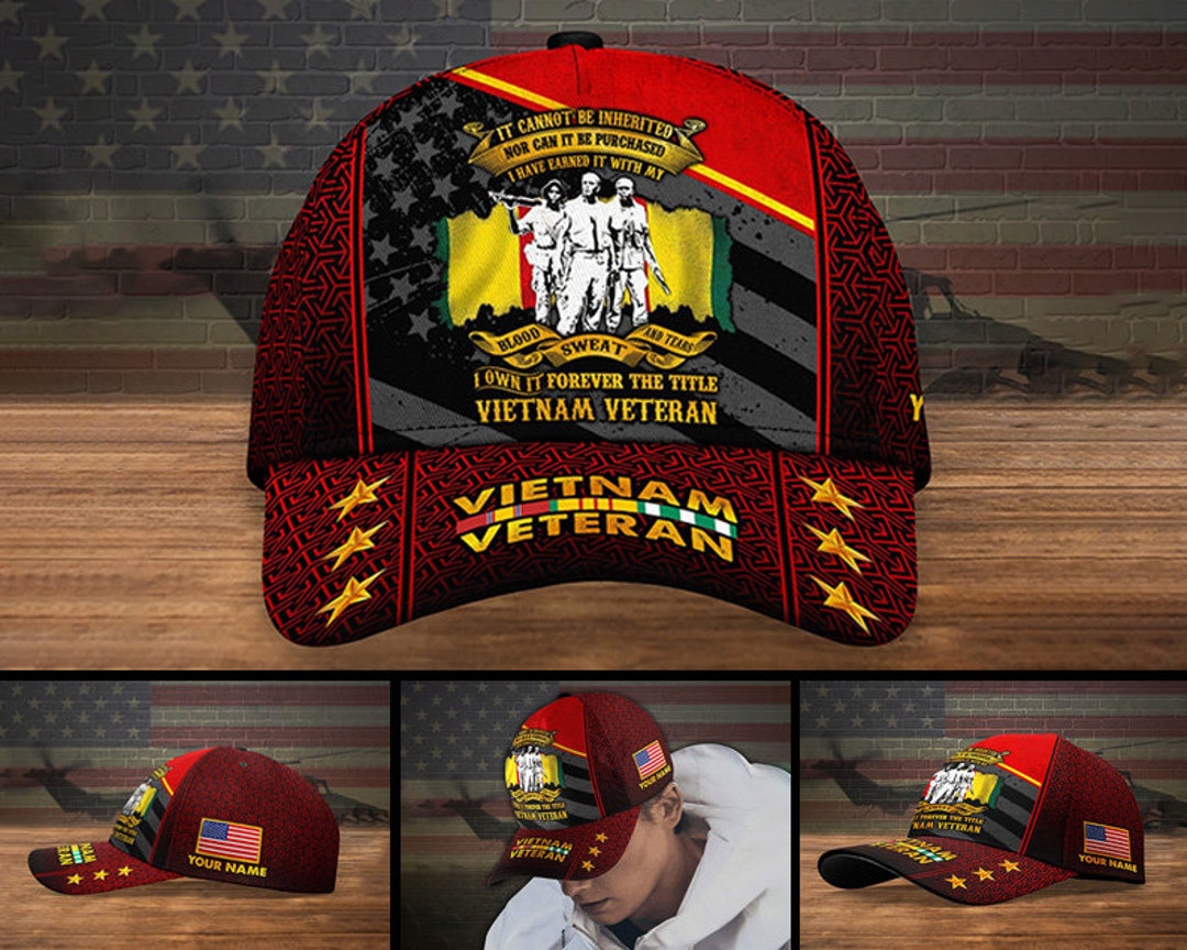 Personalized Name Vietnam Veteran Classic Cap, Veteran Hat, Gifts for