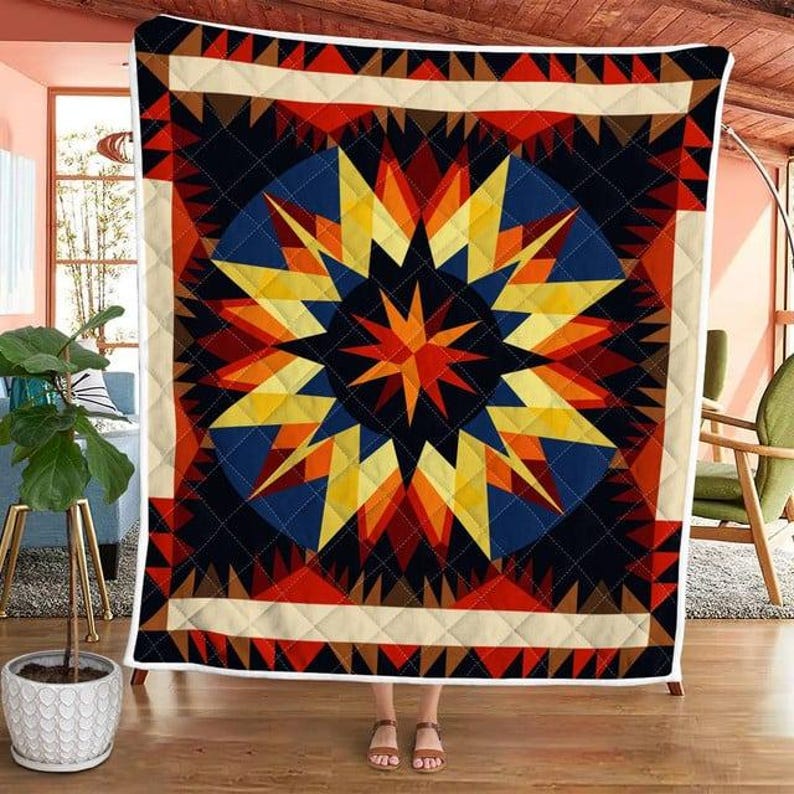 Native Navajo Blanket Native American Star Quilt Blanket Indian Throw ...