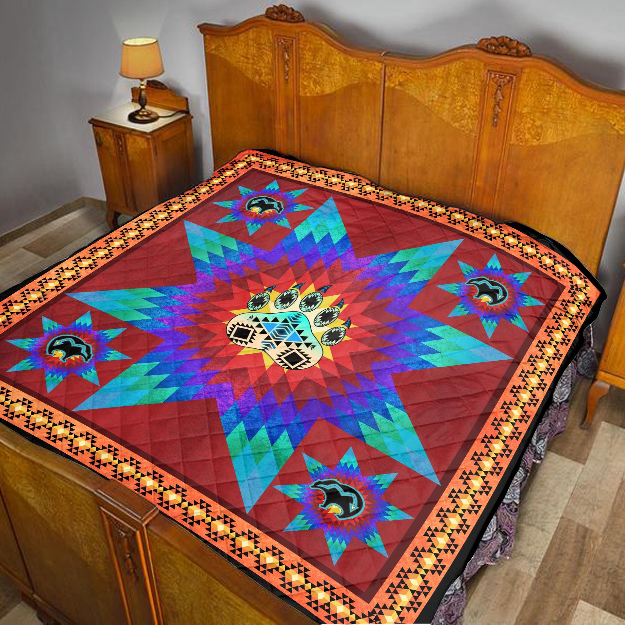 Native American Throw Indian Blanket Native American Quilt Blanket Indigenous Blanket ...