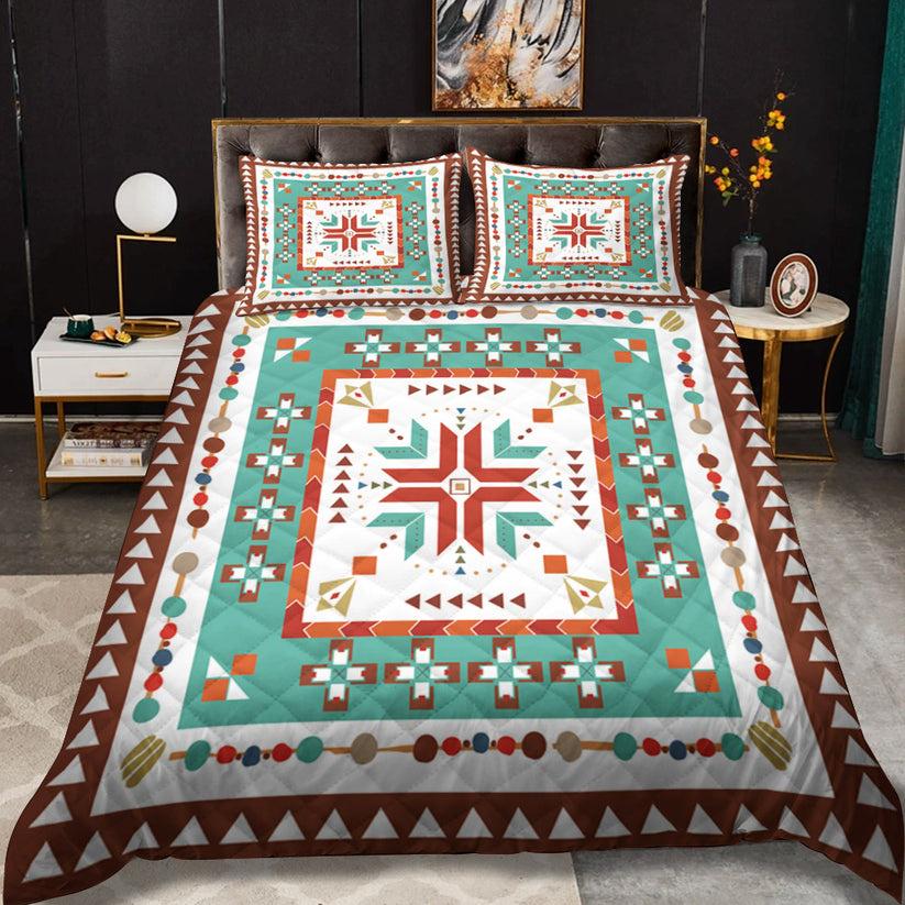 Southwestern Native American Quilt Bedding Set, Tribal Geometric ...
