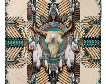 Native Design Camping Blanket Indian Blanket Geometric Throw Native Throw Native Quilt Blanket Indigenous Throw Native Gift American Bison