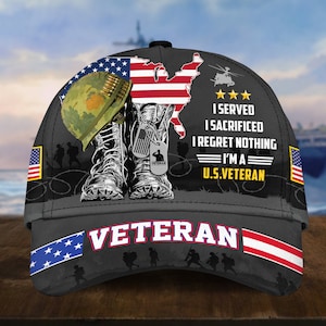 Military Caps For Men Veteran Baseball Caps US Veteran Hat Eagle Crest Military Hats Patriotic Baseball Cap Gift For Veteran