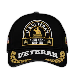 Personalized Embroidered Veteran Baseball Cap – Patriotic Hats Military Retired Hats Veteran Caps Gift For Veteran Thank You Veterans Hat