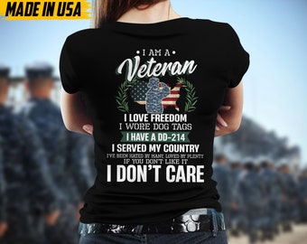 Proudly Served Veteran Shirt, Veteran Day, Gift For Veteran, I Am A Veteran, I Love Freedom, I Wore Dog Tags