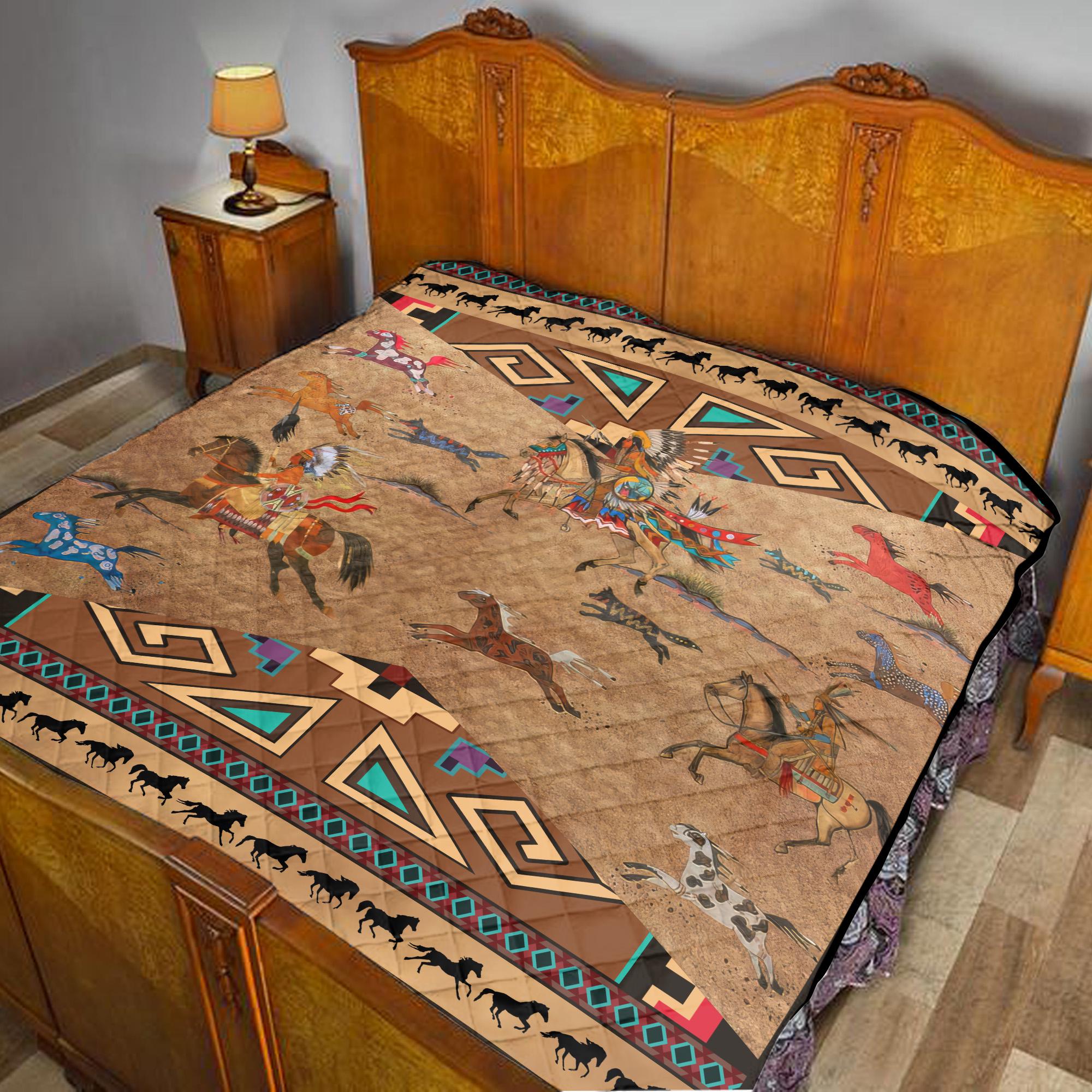 Native Geometric Throw Indigenous Blanket Native Native American Horse ...