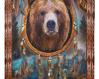 Native Design Camping Blanket Indian Blanket Native Throw Geometric Throw Native Quilt Blanket Indigenous Throw Native Gift Native Bear