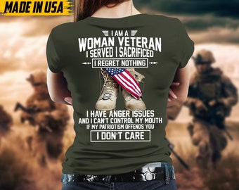 Proudly Served Veteran Shirt, Veteran Day, Gift For Veteran, I Am A Woman Veteran, Military Veteran T-Shirt, Proud Veteran Shirt