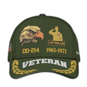 Personalized Embroidered Veterans Cap – Patriotic Ball Caps Military Cap DD214 Veteran Hats Gift For Veterans Adjustable Cap US Veteran Hat