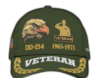 Personalized Embroidered Veterans Cap – Patriotic Ball Caps Military Cap DD214 Veteran Hats Gift For Veterans Adjustable Cap US Veteran Hat