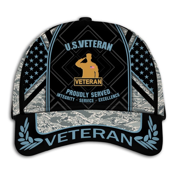 Patriotic US Army Veteran Hat USA Made Flag Veteran Emblem Camouflage Cap Hat US Army Official Licensed Premium Quality Military Baseball  main image 4