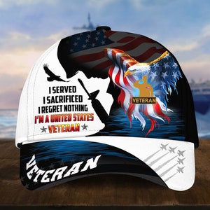 Military Caps For Men Veteran Baseball Caps US Veteran Hat Eagle Crest Military Hats Patriotic Baseball Cap Gift For Veteran