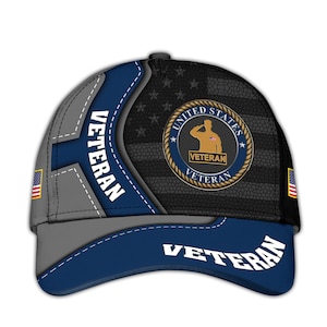 Veteran Caps For Men – Military Veteran Baseball Cap, Patriotic Hat, Gift For Veterans, Tactical Ball Cap, Adjustable Baseball Hat Military