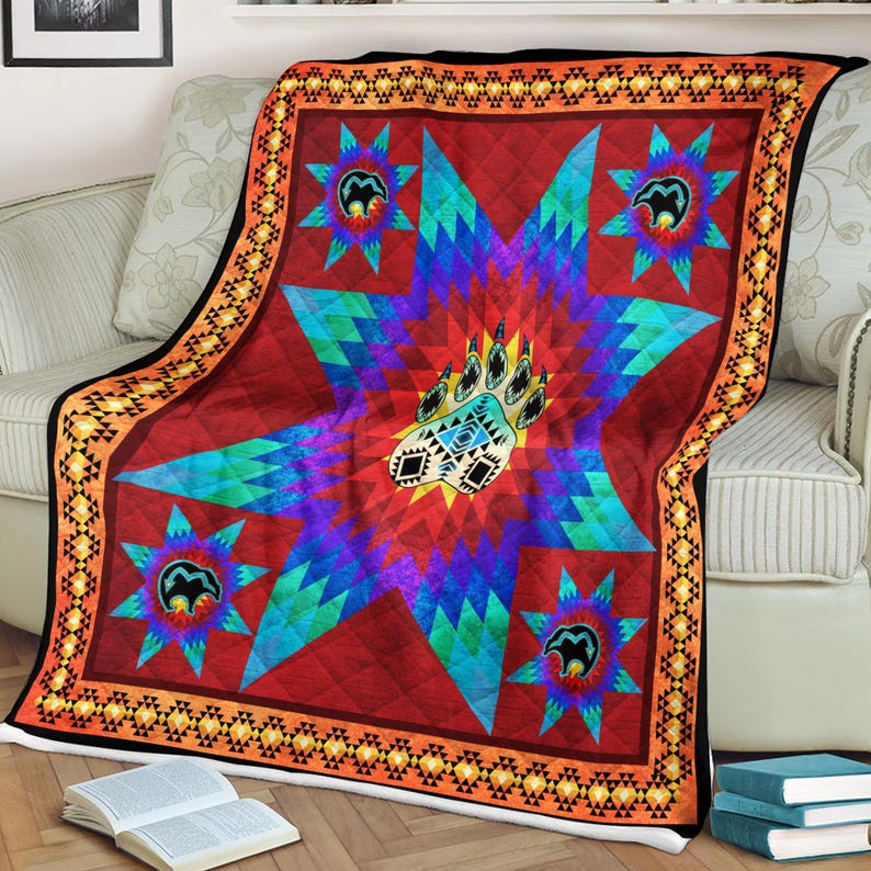 Indian Blanket Native American Quilt Blanket Indigenous Blanket ...