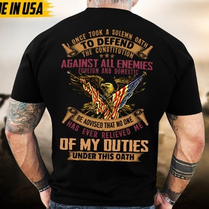 T-shirt Homme Patriotique - Anciens Combattants, Forces Armées Américaines, 100% Coton