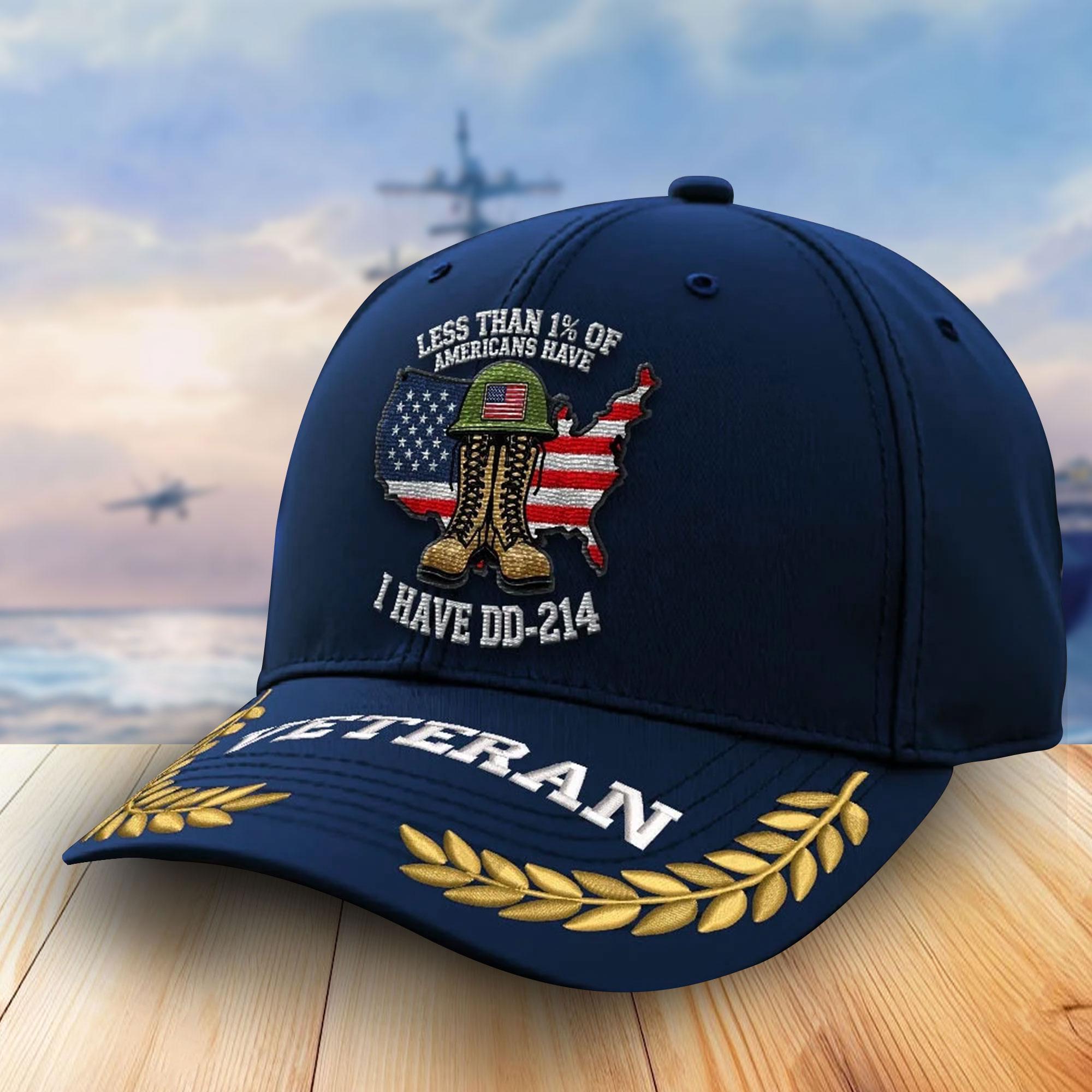 70s Retro Vietnam Veteran Baseball Cap Hat Blue Embroidered Proud Army Patriotic u-s-navy-vietnam-veteran-  main image 4