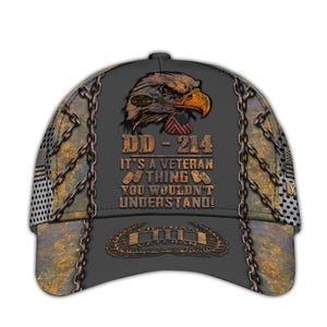 Vietnam Veteran Hats For Men Personalized DD214 Hat Eagles Veterans Hat Patriotic Hats For Men Military Retired Hats Gifts For Vietnam Vets