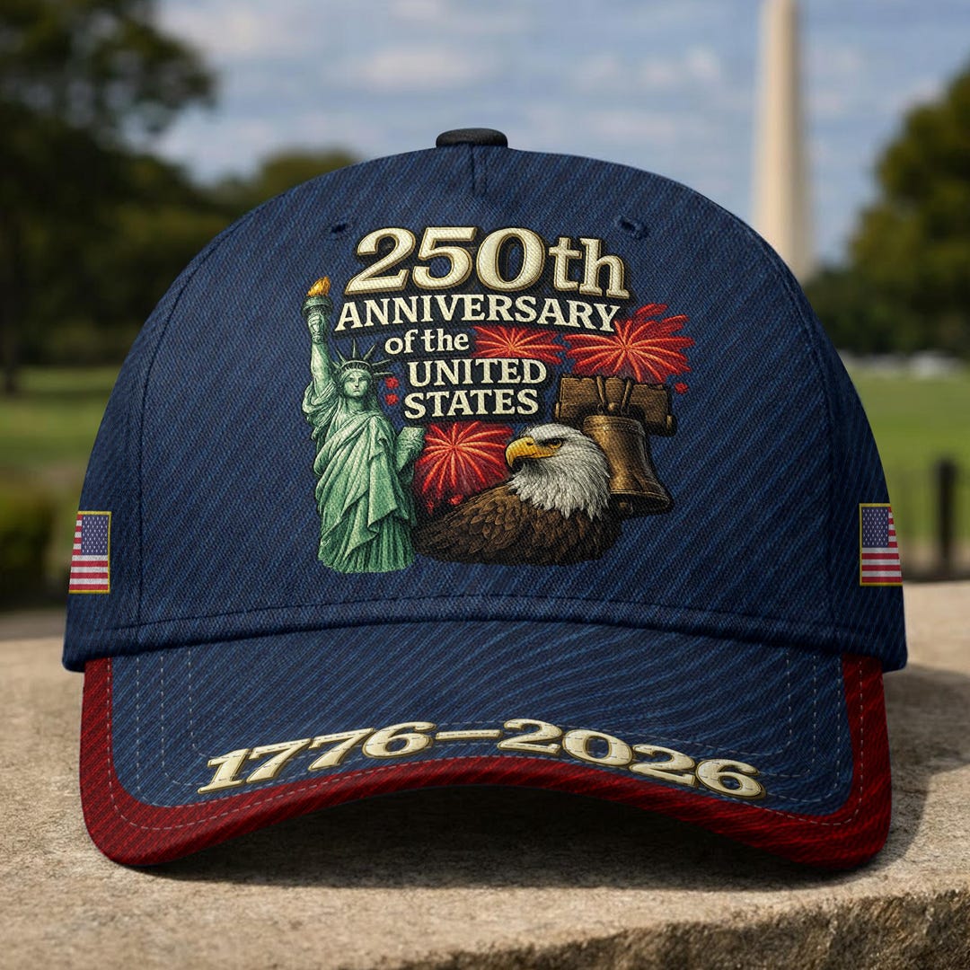 250th Anniversary of the United States 1776–2026 Patriotic Baseball Cap ...