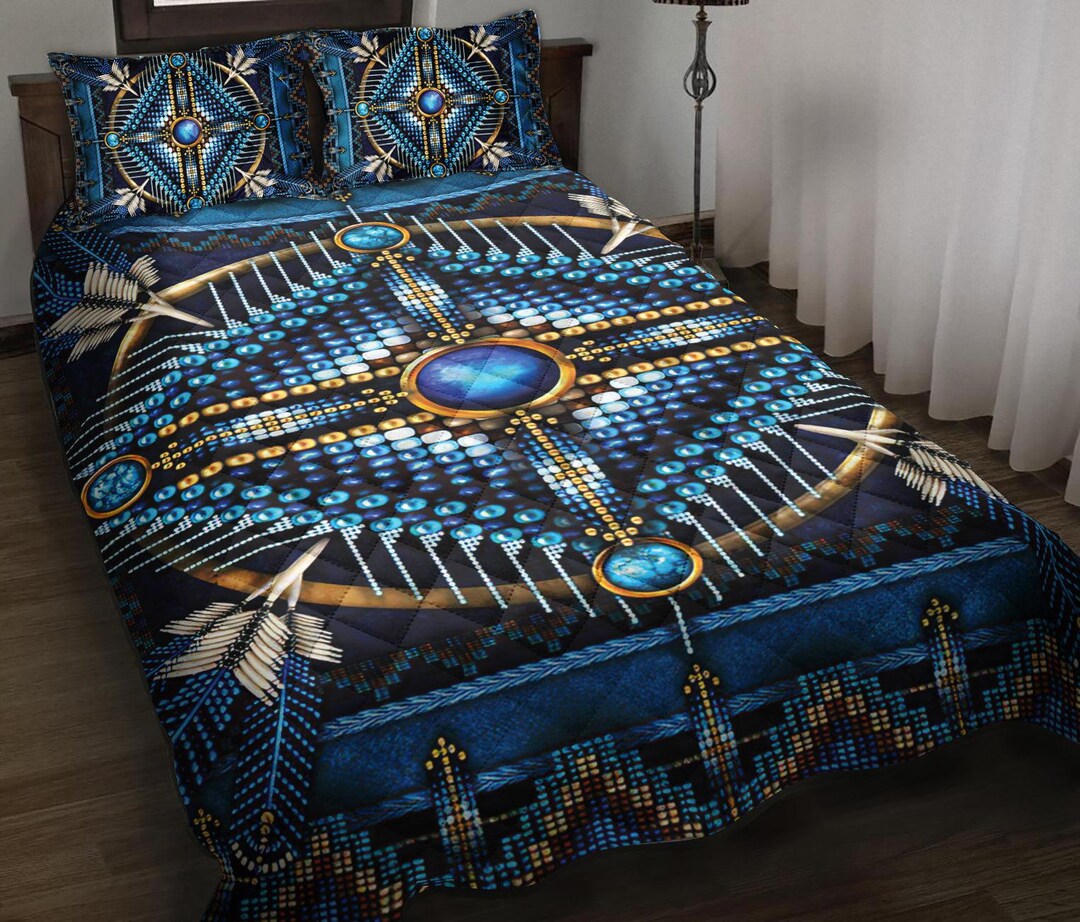 Native American Bedspread Set, Indegenous Bedding Set, Navajo Bedspread ...