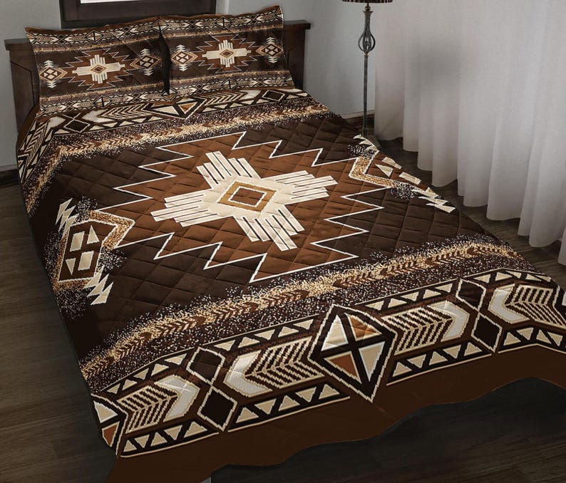 Native American Bedspread Set, Indegenous Bedding Set, Navajo Bedspread ...