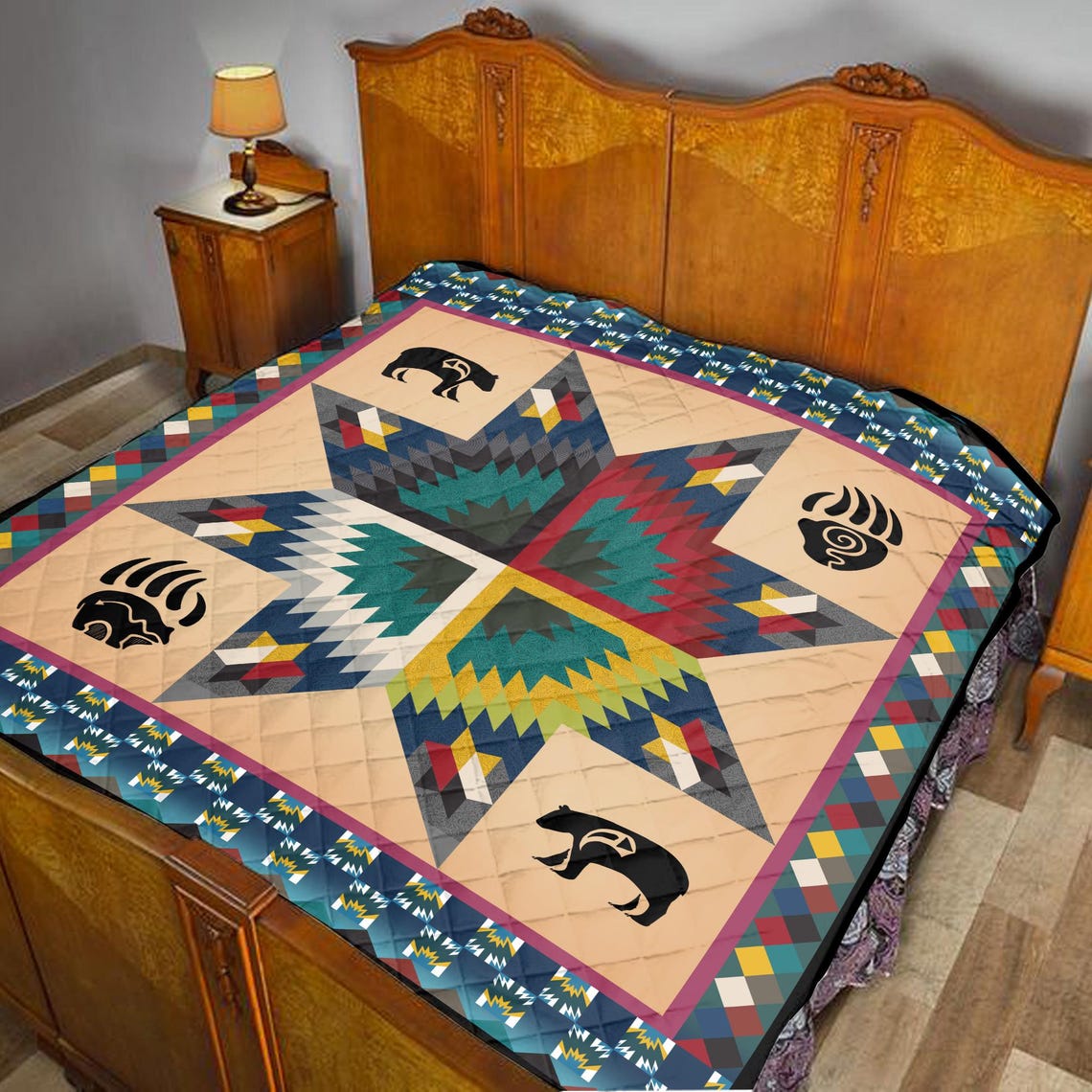 Native American Throw Indian Blanket Native American Quilt Blanket Indigenous Blanket ...