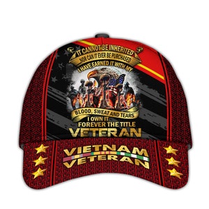 Vietnam Era Veteran Cap Proud US Veteran Dad Hat Vietnam Hats For Men Veteran Mens Patriotic Baseball Cap Veteran Hats Gift For Vietnam Vets