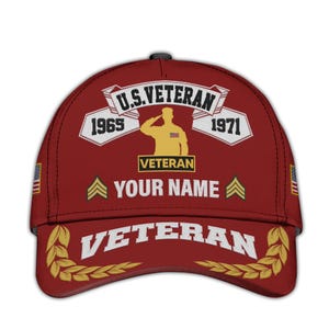 Personalized Embroidered Veterans Day Hat – Patriotic Ball Cap Military Hat Cap Veteran Caps Veterans Classic Adjustable Hat Custom Vets Cap