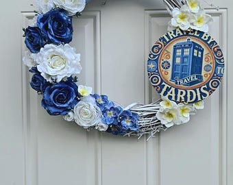 Whimsical Flower Dr. Who Wreath