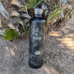 1L Thermosflasche aus Stahl mit Gravur