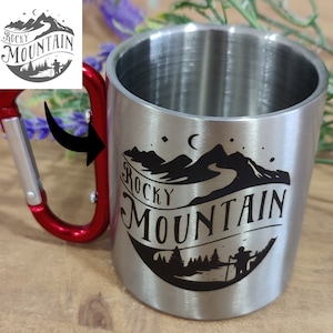 Personalized Stainless Steel Mug with Design You Send Us Outdoor Camping Hiking