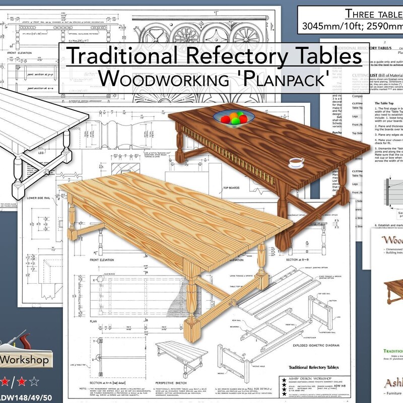 Farmhouse Table Plans - Etsy