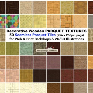 Seamless Wood Textures - Parquet Seamless Tiles - 50 patterned wood textures - CAD textures - photoshop textures