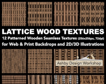 Seamless Wood Textures - Zebra Wood Lattice Tiles - wooden digital paper - wood background - wood images - photoshop textures - CAD textures